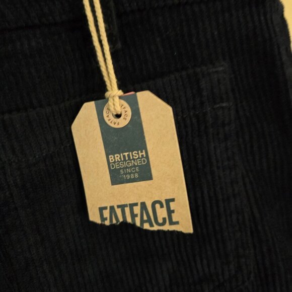 Fat Face NWT Blue Keswick Cord Trousers Wide Leg Front Patch Pockets Size 6R - Picture 9 of 11